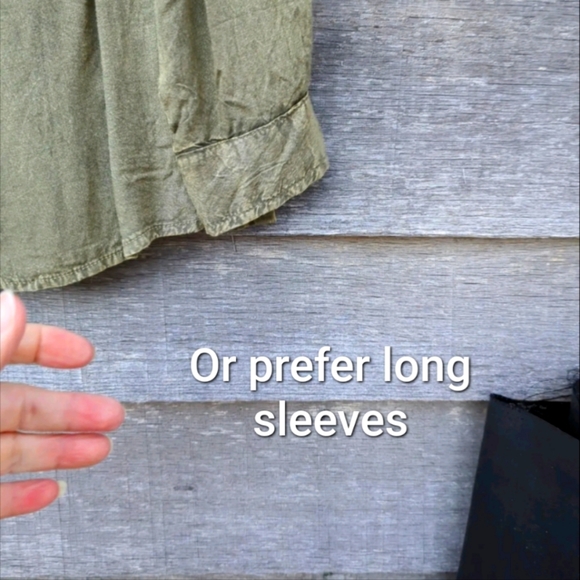 🆕Cotton Express Stone Wash Womens L. Sleeve Or Roll Tab Button Down Shirt Med - Picture 3 of 8